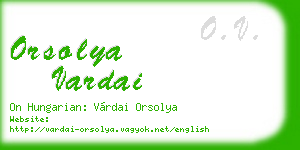 orsolya vardai business card
