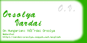 orsolya vardai business card